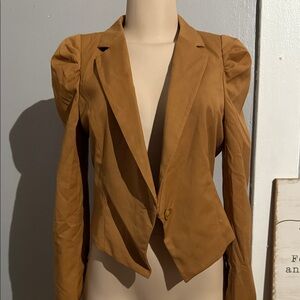Women's Tan Blazer Jacket